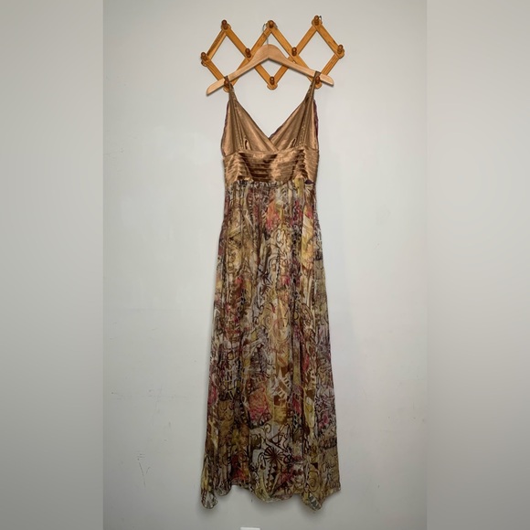 NWT Women’s Dance in Paris Formal Spaghetti Strap Silk Maxi Dress SZ M - Picture 2 of 6
